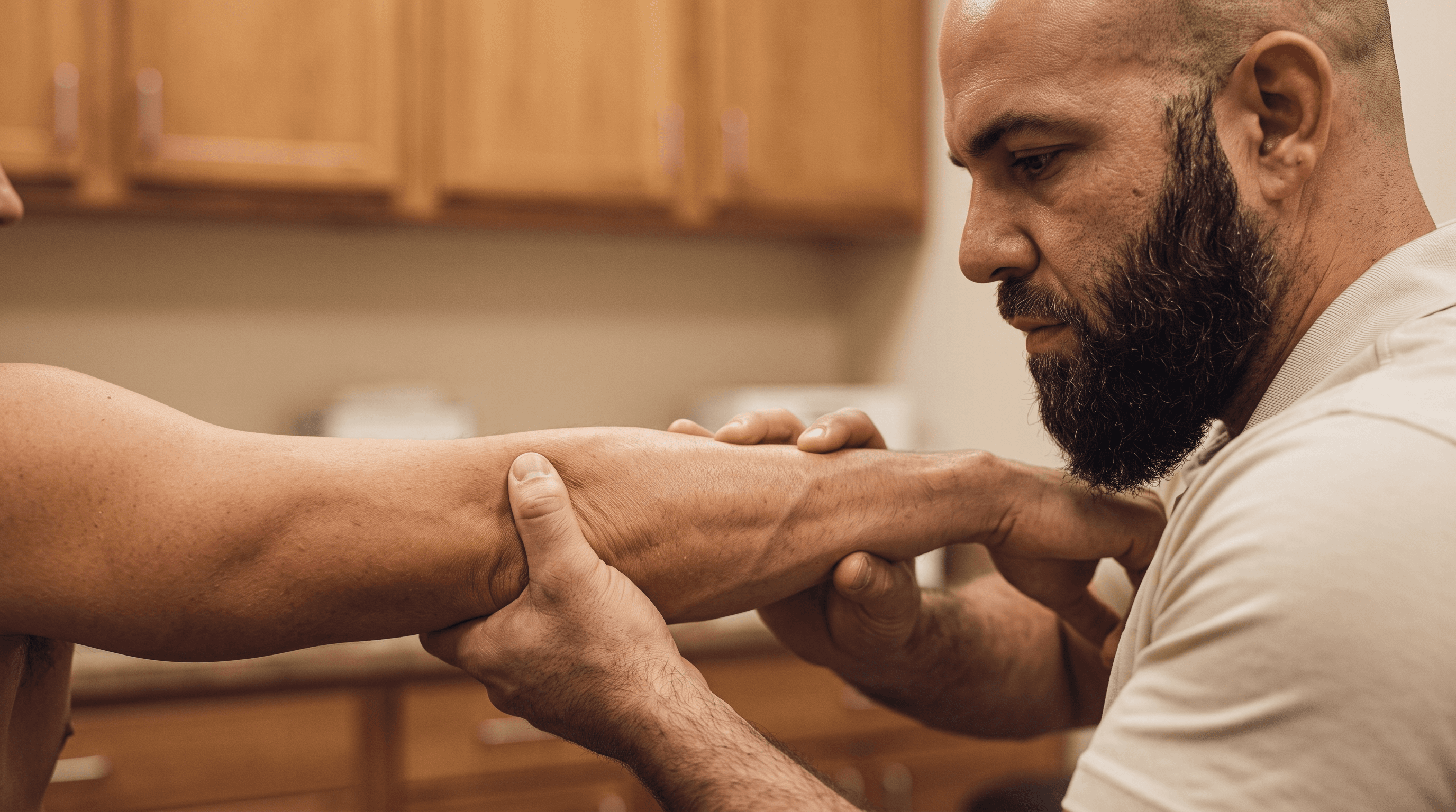 Dr. Abe performing soft-tissue therapy on a patient