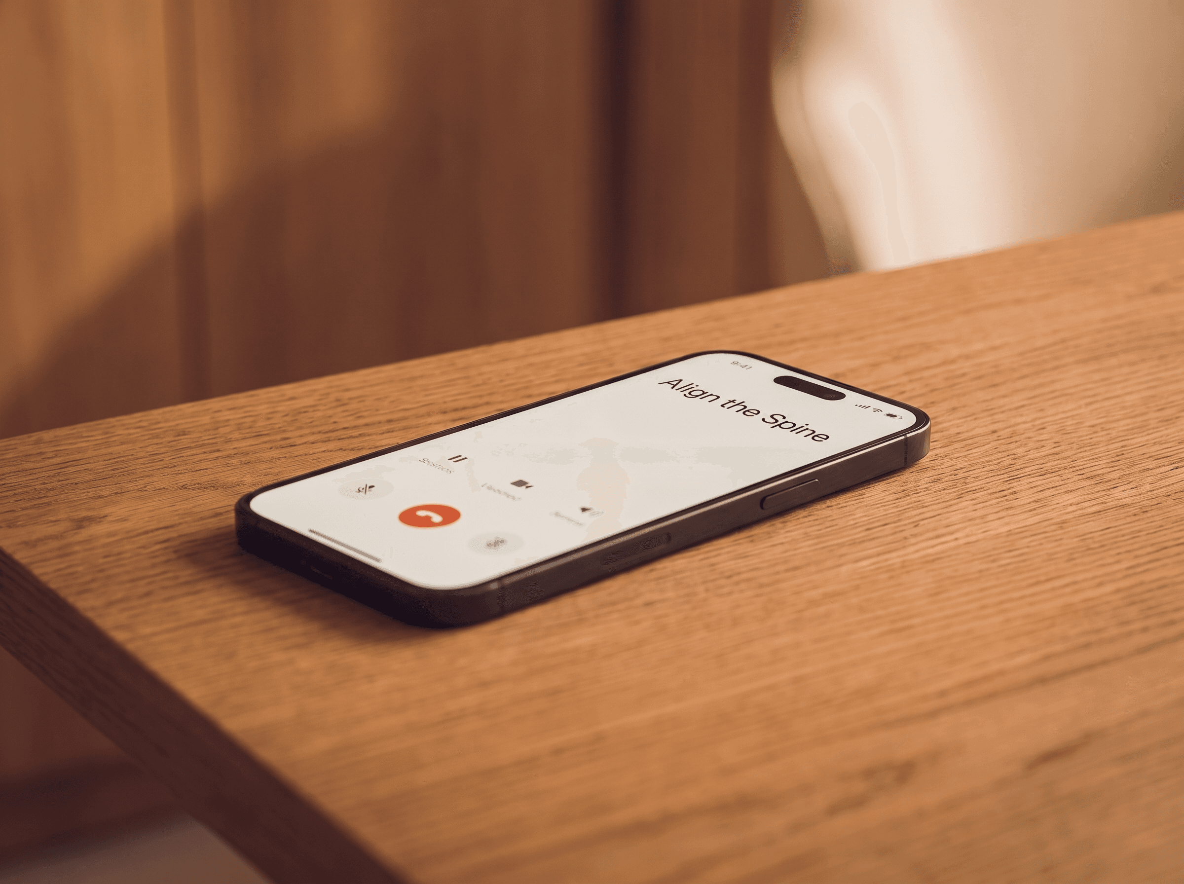 Phone showing an incoming call