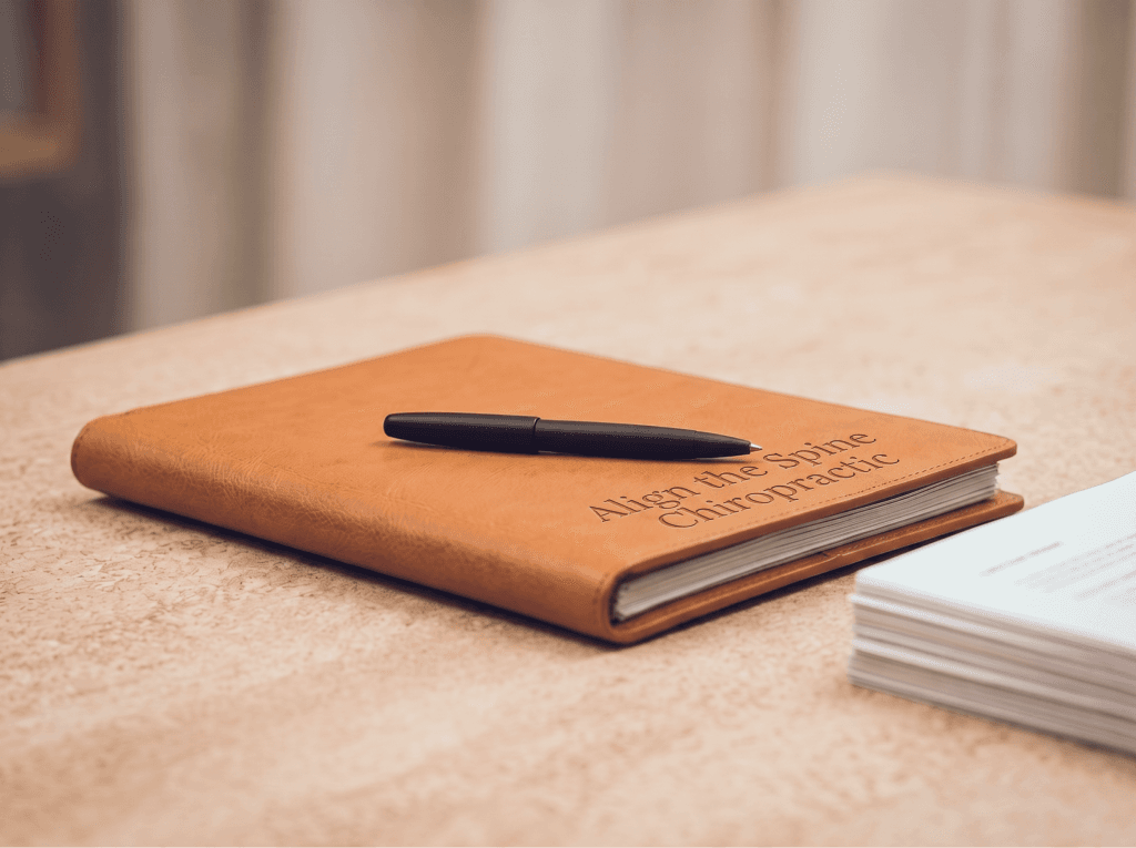 Notebook and pen ready for a treatment plan