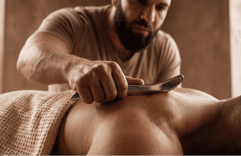 Myofascial release and trigger point therapy with the Graston tool